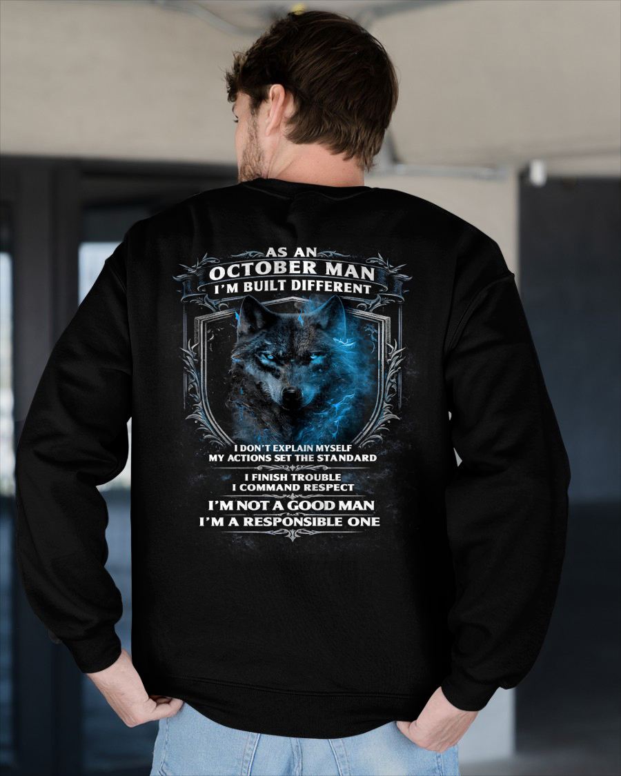 OCTOBER - BUILT DIFFERENT - BIRTHDAY T-SHIRT FOR MEN - MTNN10 (SKU12-301-10)