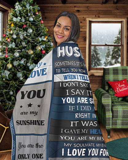 Special Gift For Your Husband Blanket - From Wife (SKU-CHAU-B17) FULL