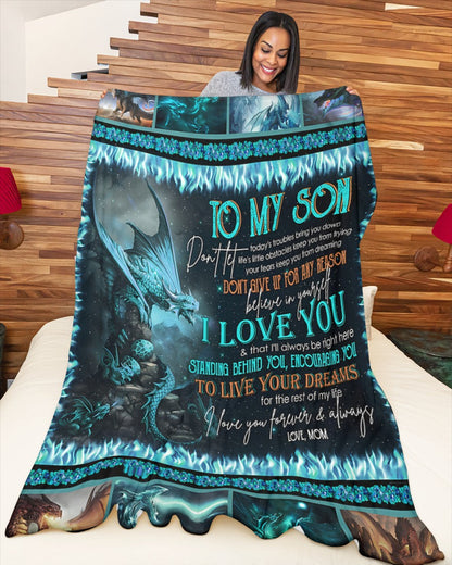 BLANKET FOR SON - GIFT FROM MOM - COMFORT & WARMTH GIFT NTTD00 (SKUB11-62)