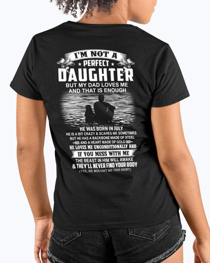 Daughter Shirt – Love & Protection Tee - Perfect Gift for Your Daughter From Dad - MTNN07 (SKU07-156-07)
