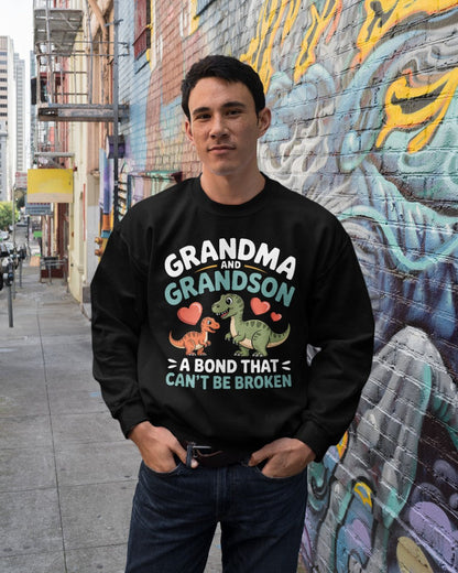 GRANDMA AND GRANDSON A BOND THAT CAN'T BE BROKEN DINOSAUR UNISEX T-SHIRT - MTNN00 (SKU-GMS5)