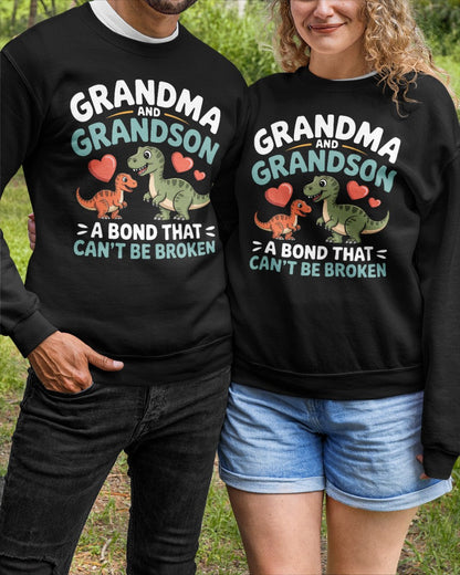 GRANDMA AND GRANDSON A BOND THAT CAN'T BE BROKEN DINOSAUR UNISEX T-SHIRT - MTNN00 (SKU-GMS5)