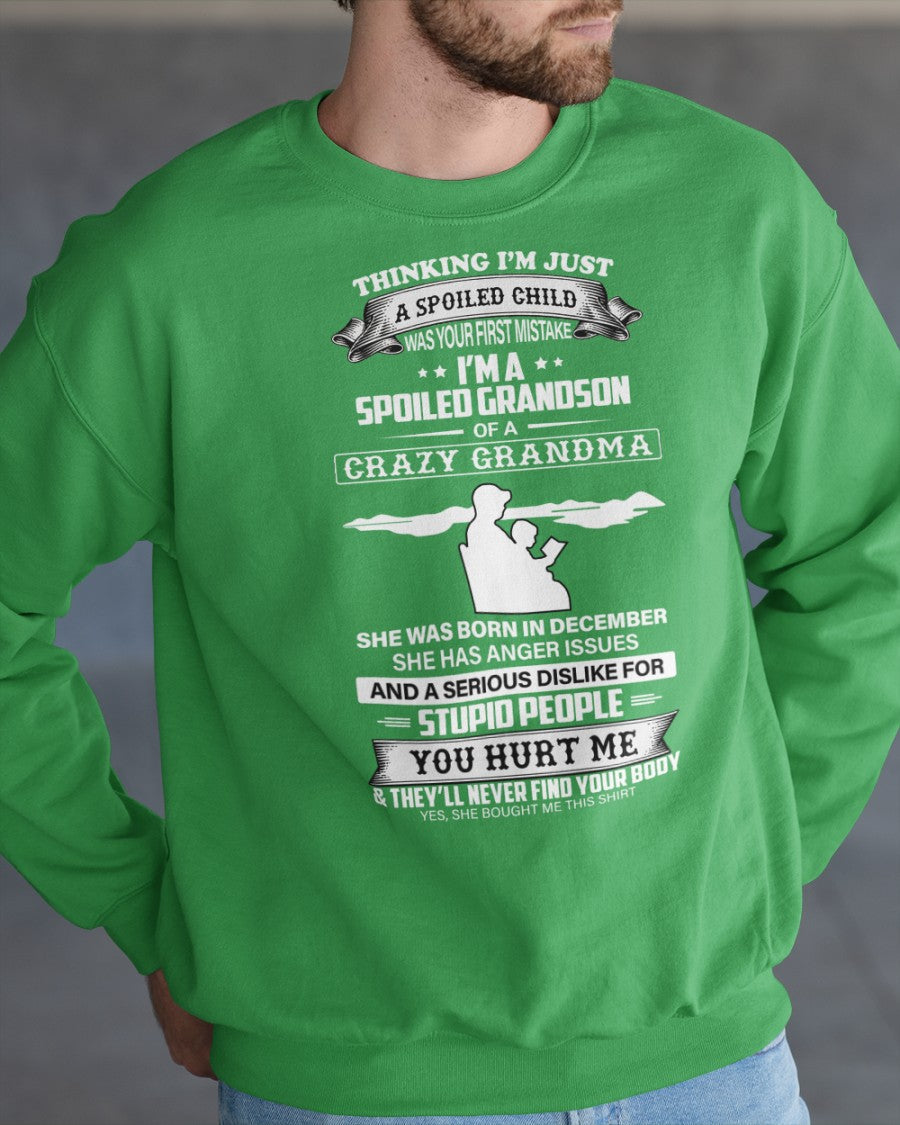 Spoiled by Grandma Shirt December Edition – From Grandma to Grandson HNDS12 (SKU-GMS2-12)