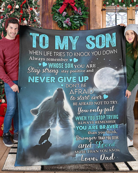 BLANKET FOR SON - GIFT FROM DAD- COMFORT & WARMTH GIFT NTTD00 (SKUB-NTTD-02)