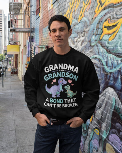 GRANDMA AND GRANDSON A BOND THAT CAN'T BE BROKEN DINOSAUR UNISEX T-SHIRT MTNN00 (SKU-GMS4)