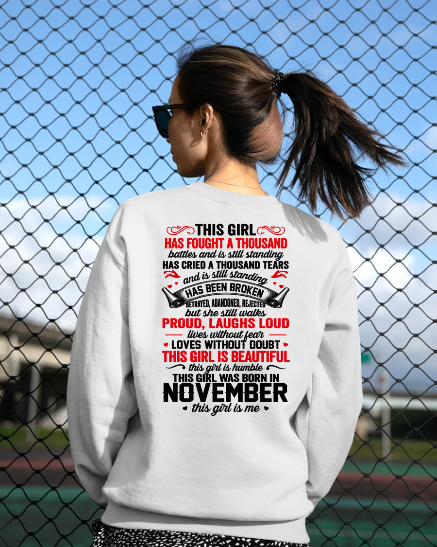 NOVEMBER – BEAUTIFUL, STRONG & UNBREAKABLE – T-SHIRT FOR WOMEN – MTNN11 (SKU2609-116-11)
