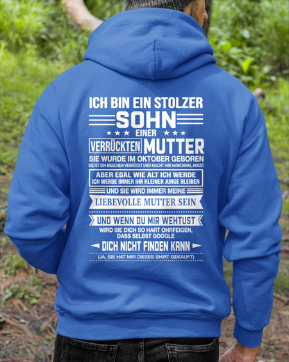 OKTOBER - STOLZER SOHN EINER VERRÜCKTEN MUTTER – T-SHIRT FÜR SOHN VON DER MUTTER - MTNN10 (SKU2605-434-10)