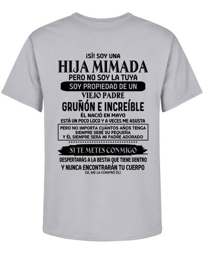 Mayo - Padre increíble nacido en mayo - Regalo perfecto para tu hija - T05 (SKU05-91-05)