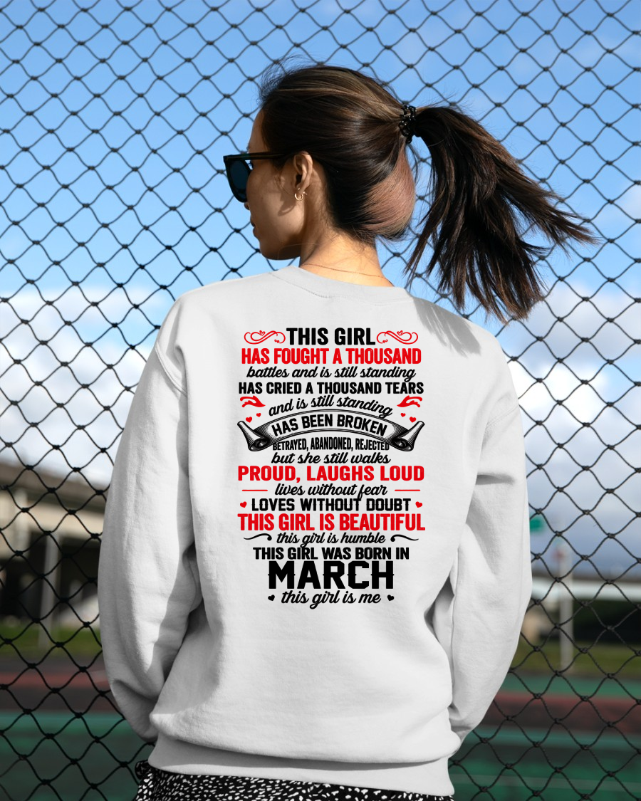 MARCH – BEAUTIFUL, STRONG & UNBREAKABLE – T-SHIRT FOR WOMEN – MTNN03 (SKU2609-116-03)
