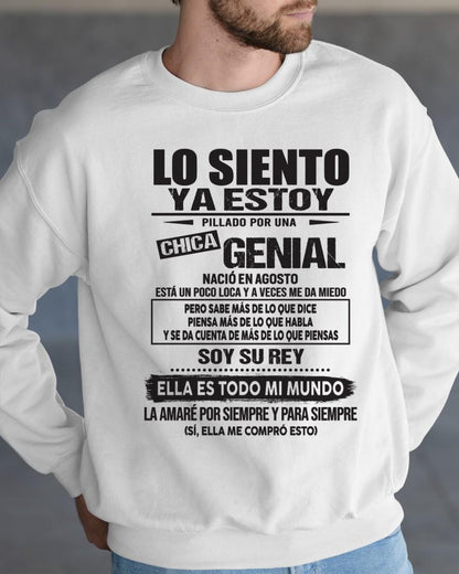 Agosto Chica Genial - Regalo especial para tu novio - T08 (SKU05-95-08)