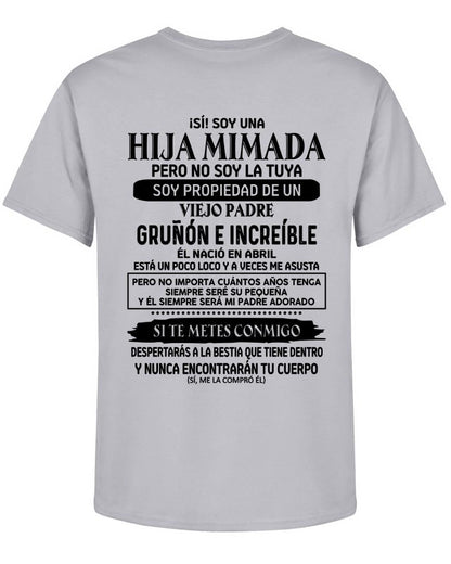 Abril - Padre increíble nacido en abril - Regalo perfecto para tu hija - T04 (SKU05-91-04)