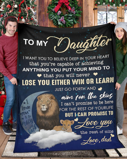BLANKET FOR DAUGHTER - GIFT FROM DAD - COMFORT & WARMTH GIFT NTTD00
