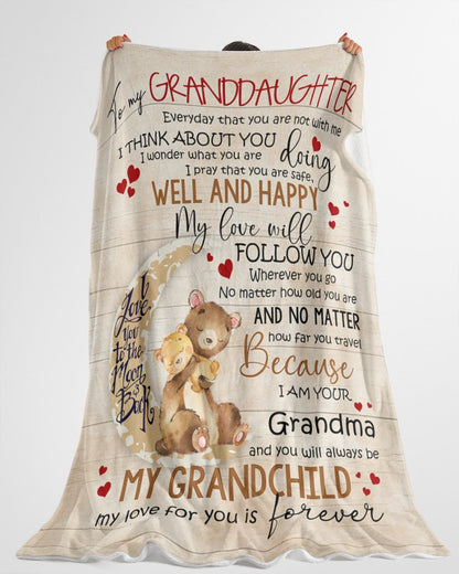 Special Gift For Your Granddaughter Blanket - From Grandma