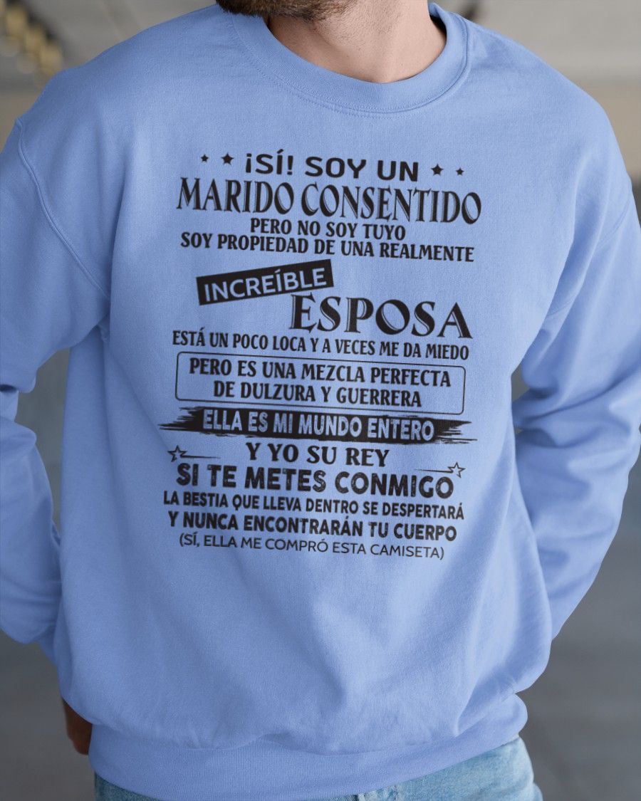 CAMISETA DIVERTIDA DE ESPOSO CONSENTIDO - MTNN00sp (SKU05-105-00)