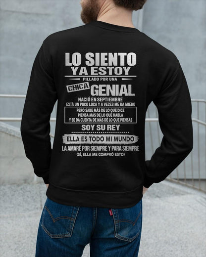 Septiembre - Chica genial nació en septiembre - Regalo especial para novio - Black - T09 (SKU05-80-09)