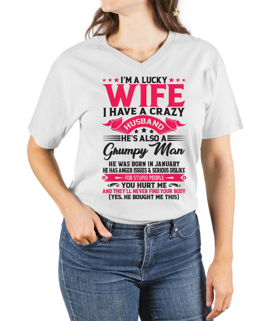 JANUARY - TO MY WIFE - I'M A LUCKY WIFE - GIFT FROM HUSBAND - HNDS01 (SKU10-136-01)