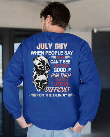 JULY -  HUG THEM AND SAY... - BIRTHDAY T-SHIRT FOR MEN - MTNN07 (SKU12-253-07)