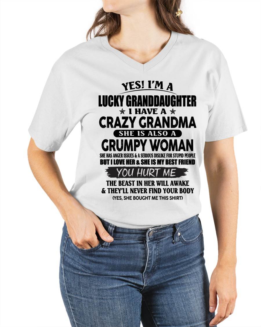 LUCKY GRANDDAUGHTER OF CRAZY GRANDMA - PERFECT GIFT FROM GRANDMA - HNDS00 (SKU12-146-00)