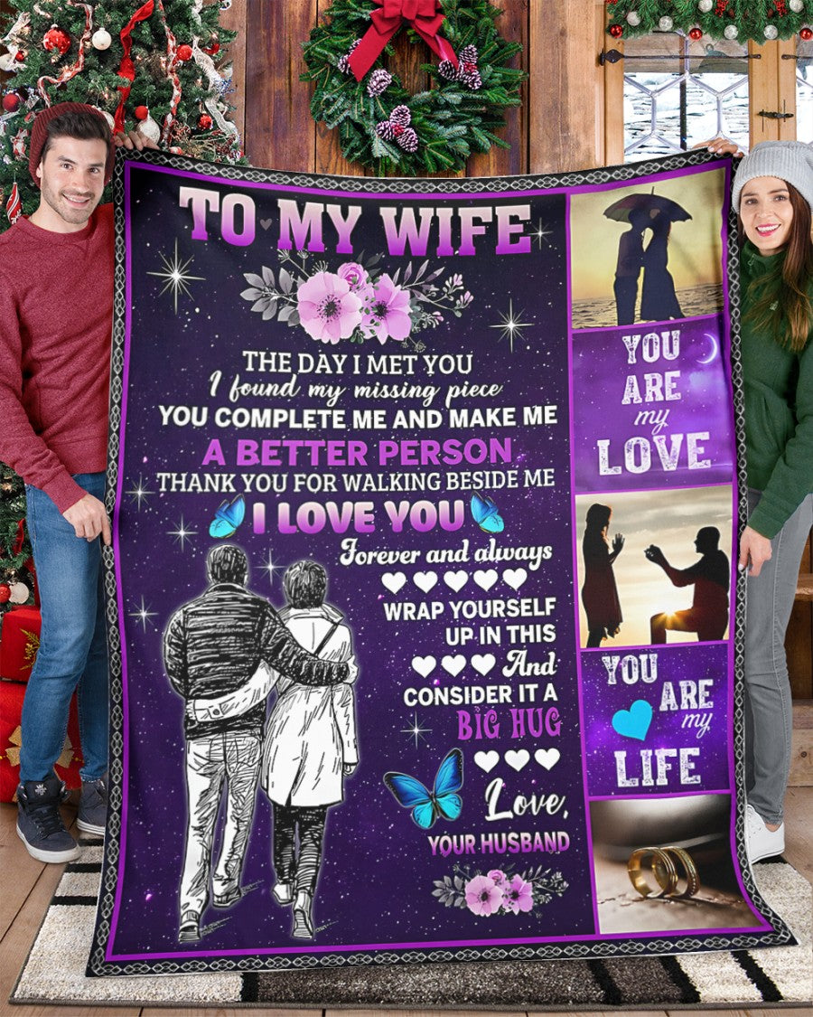 Special Gift For Your Wife Blanket - From Husband (SKU-CHAU-B14) FULL