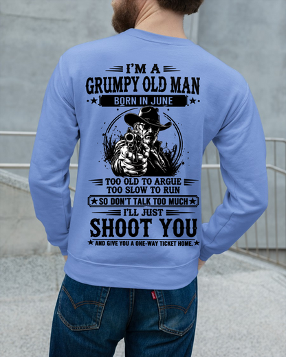 June – Too Old To Argue Too Slow To Run – Funny T-Shirt For Men - MTNN06 (SKU2605-157-06)