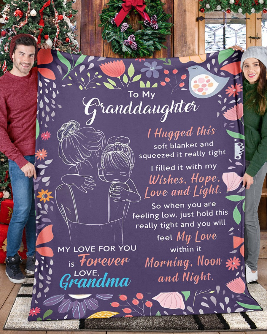 BLANKET FOR GRANDDAUGHTER – COMFORT & WARMTH GIFT Sherpa Fleece Blanket NTTD00 (SKUB-GRA02)