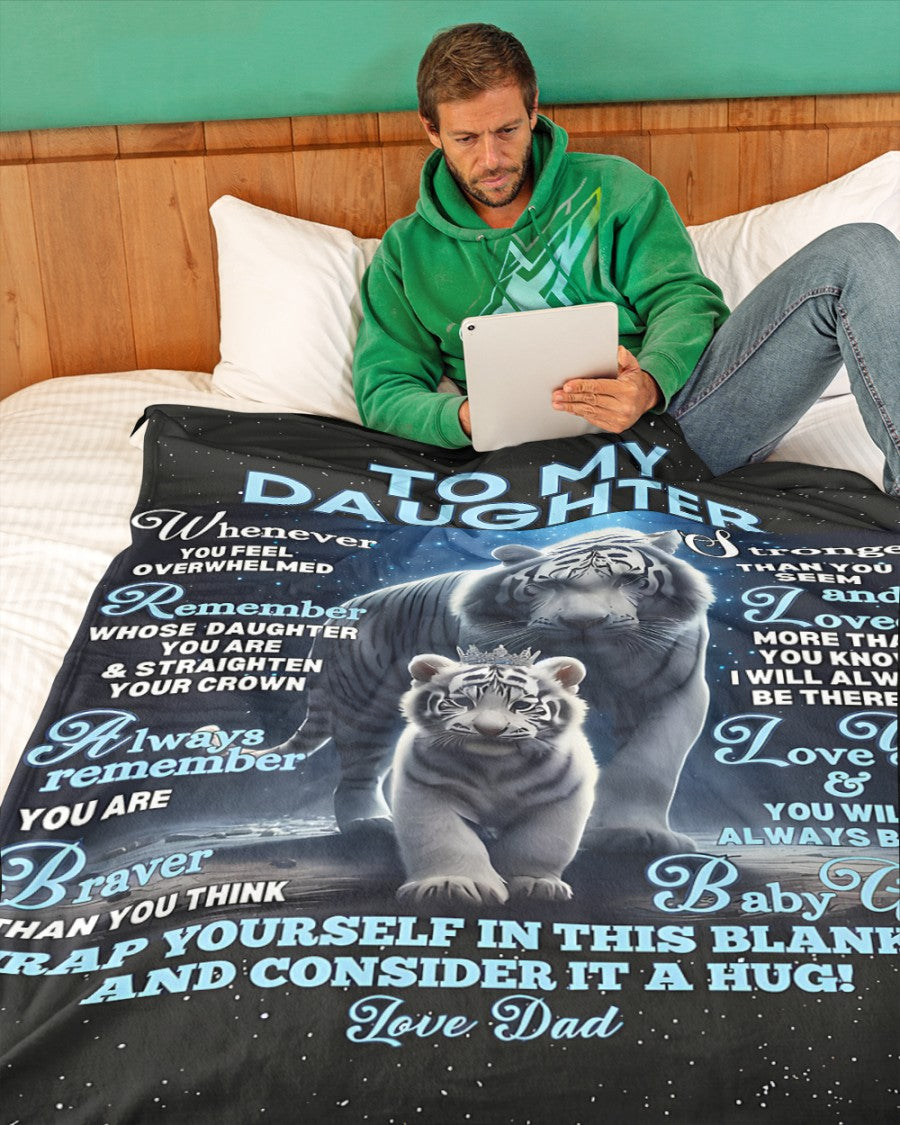 BLANKET FOR DAUGHTER - GIFT FROM DAD - COMFORT & WARMTH GIFT NTTD00 (SKU-CHAU-B04)