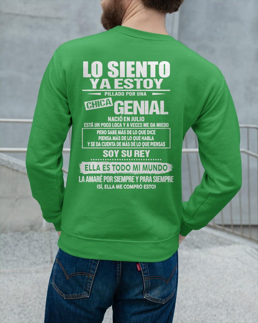 Julio - Chica genial nació en julio - Regalo especial para novio - Black - T07 (SKU05-80-07)