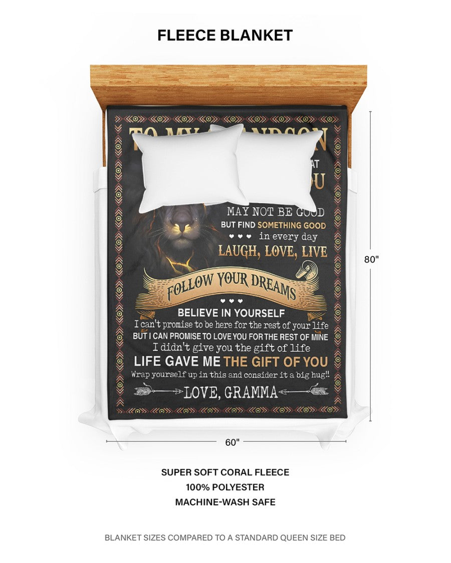 Special Gift For Your Grandson Blanket - From Grandma (SKUB09-43)