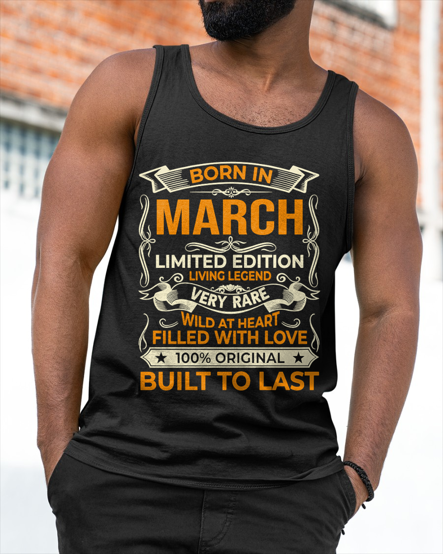 Born In March – Limited Edition Living Legend - T-Shirt For Men - MTNN03 (SKU2605-226-03)