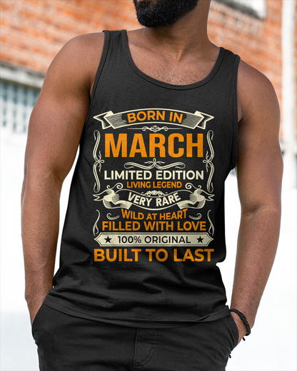 Born In March – Limited Edition Living Legend - T-Shirt For Men - MTNN03 (SKU2605-226-03)