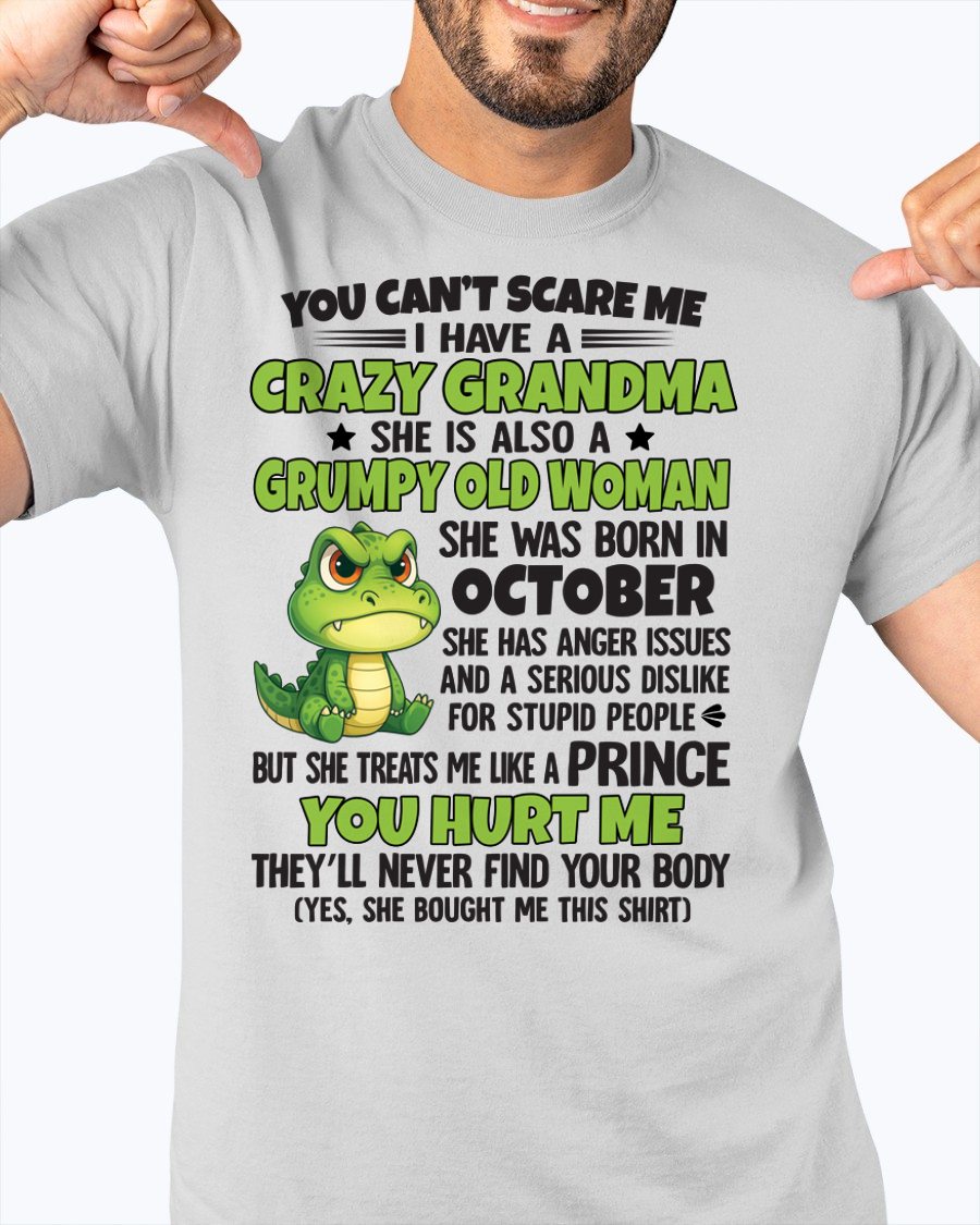 OCTOBER - YOU CAN'T SCARE ME - FOR GRANDSON - GIFT FROM GRANDMA - HNDS10 (SKU09-85-10)