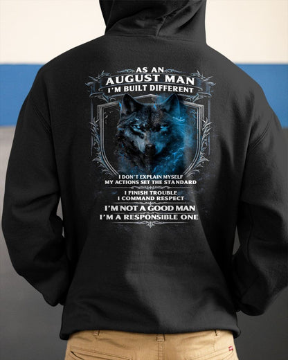 AUGUST - BUILT DIFFERENT - BIRTHDAY T-SHIRT FOR MEN - MTNN08 (SKU12-301-08)