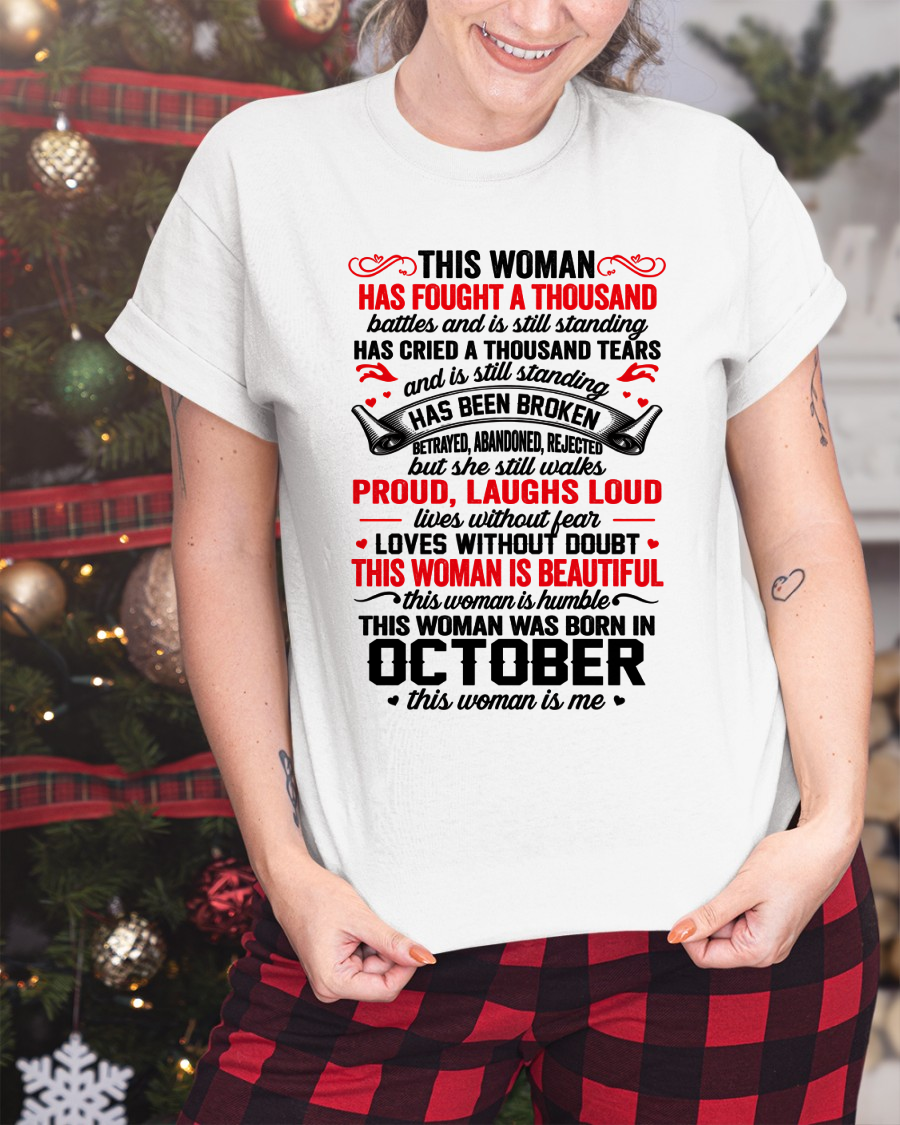 OCTOBER WOMEN – BEAUTIFUL, STRONG & UNBREAKABLE – T-SHIRT FOR WOMEN – MTNN10 (SKU2609-253-10)
