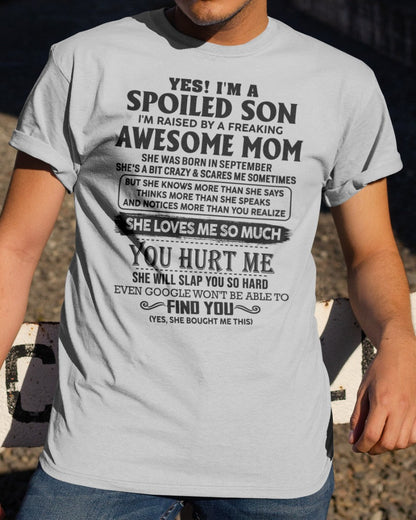 September - Awesome Mom - Perfect Gift For Son From Mom - HNDS09 (SKU-SPW-09)