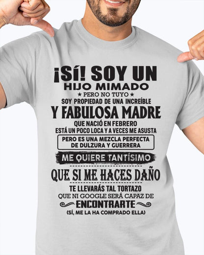 Madre increíble nació en febrero – Regalo especial para hijo – T02 (SKU06-12)