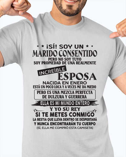 Enero - Esposa increíble nació en enero - Regalo especial para Marido - T01 (SKU05-105-01)