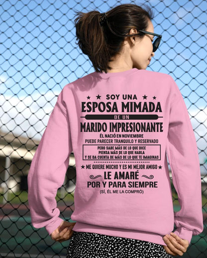 Noviembre - Soy una Esposa mimada de un Marido impresionante - Regalo especial para tu esposa - T11 (SKU05-101-11)