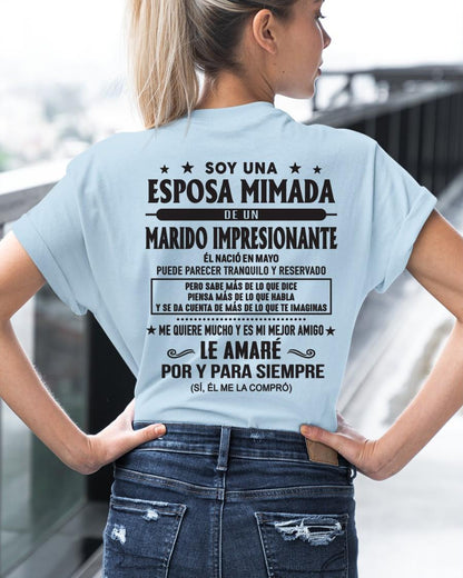 Mayo - Soy una Esposa mimada de un Marido impresionante - Regalo especial para tu esposa - T05 (SKU05-101-05)
