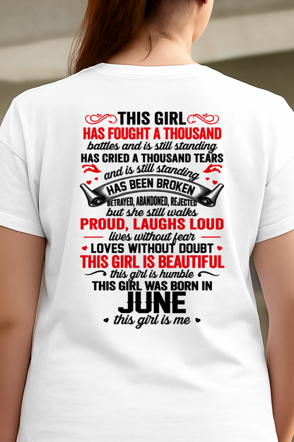 JUNE – BEAUTIFUL, STRONG & UNBREAKABLE – T-SHIRT FOR WOMEN – MTNN06 (SKU2609-116-06)