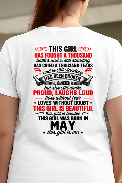 MAY – BEAUTIFUL, STRONG & UNBREAKABLE – T-SHIRT FOR WOMEN – MTNN05 (SKU2609-116-05)