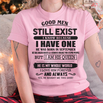 September - Good Men Still Exist - Perfect Gift For Girlfriend, Wife From Husband - HNDS09 (SKU07-166-09)