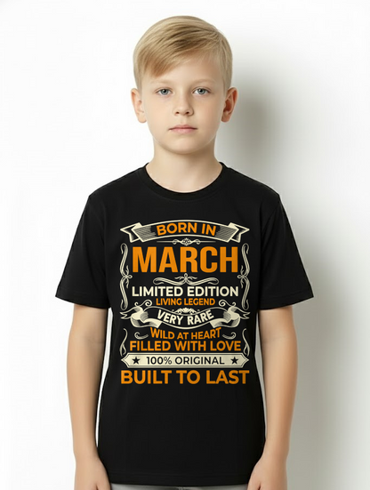 Born In March – Limited Edition Living Legend - T-Shirt For Men - MTNN03 (SKU2605-226-03)